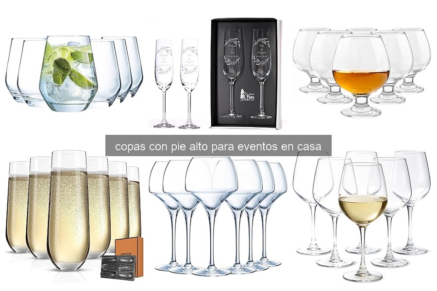 Comparativa de Copas con Pie Alto y Otras Copas para Eventos