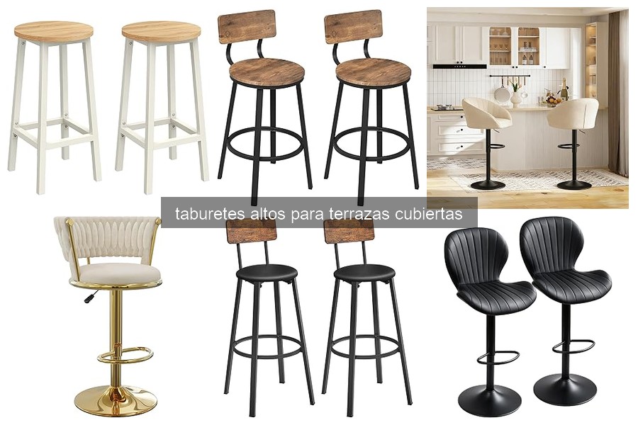 Materiales ideales para taburetes altos en exteriores