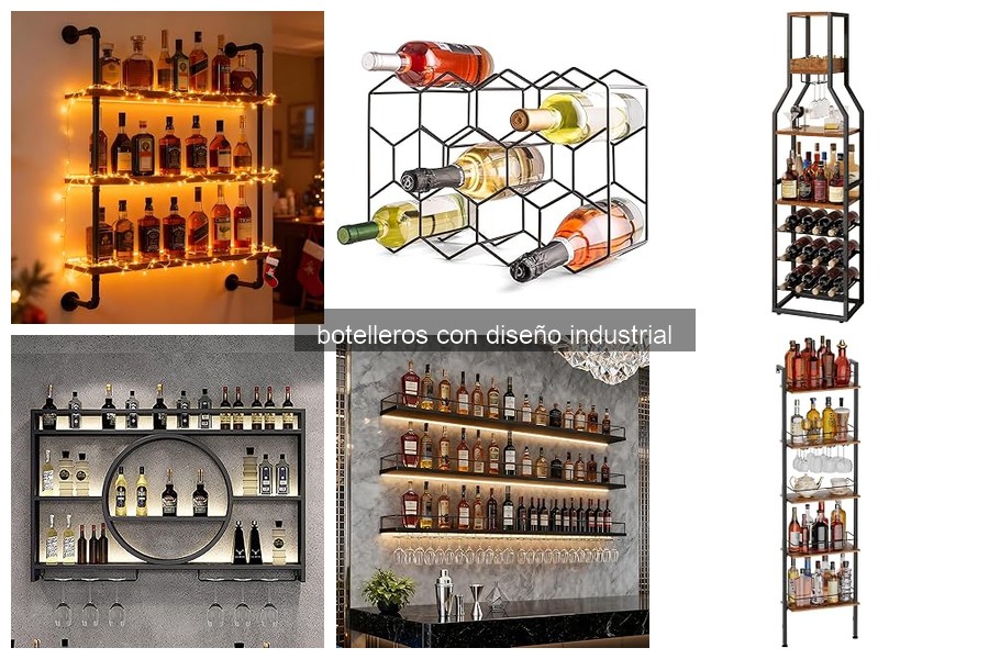 Mejores botelleros de diseño industrial para espacios pequeños