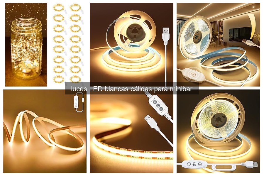 Mejores luces LED blancas cálidas para minibar en 2023