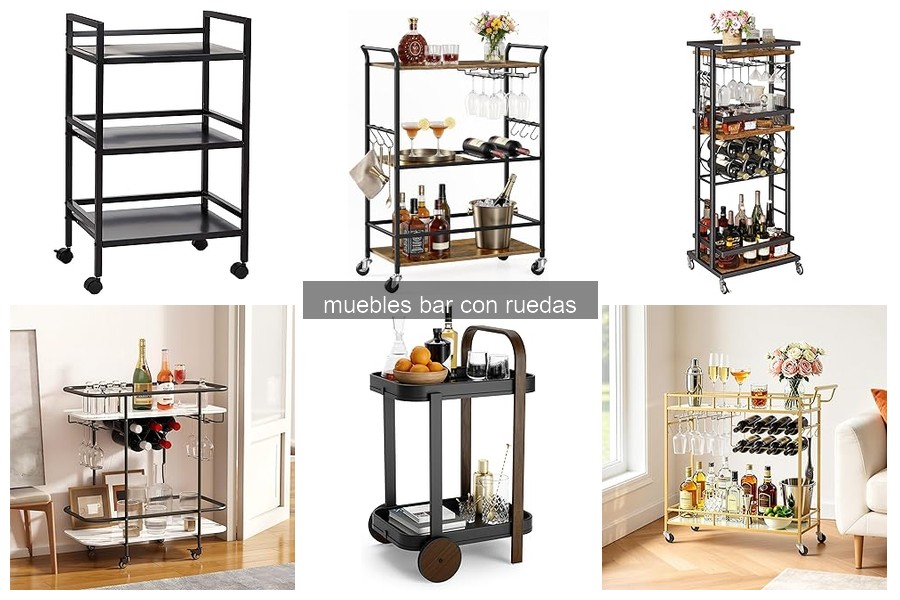 Mejores muebles bar con ruedas: comparativa 2026