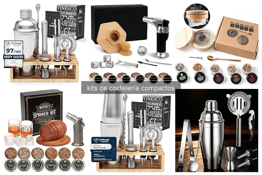 ¿Qué incluye un kit de coctelería compacto?