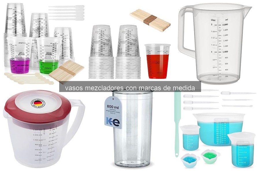 ¿Qué son los vasos mezcladores con marcas de medida?