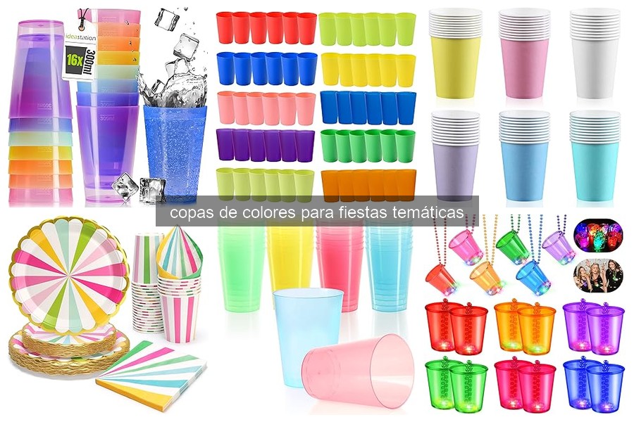 Soluciona problemas comunes con copas de colores en fiestas
