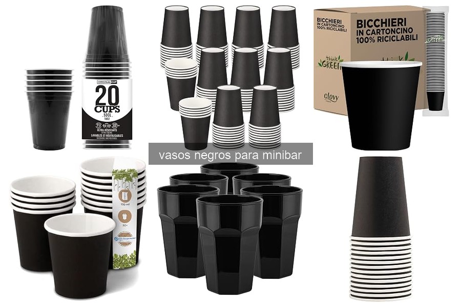 Tipos de vasos negros para minibar: descubre sus variedades
